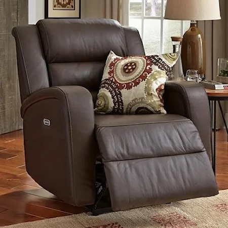 Casual Power Wall Hugger Recliner with Power Headrest